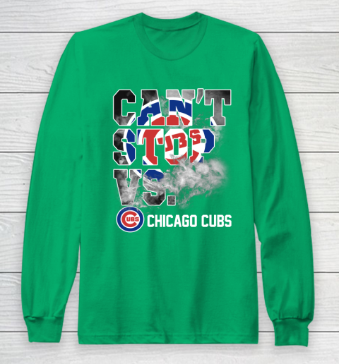 MLB Chicago Cubs Baseball Can't Stop Vs Chicago Cubs Long Sleeve T-Shirt 4