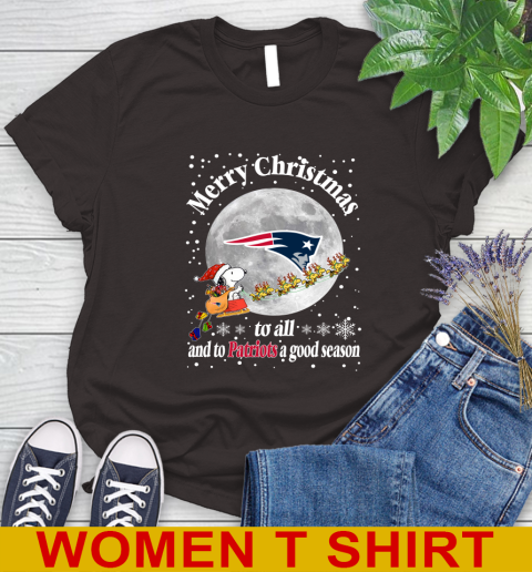 New England Patriots Merry Christmas To All And To Patriots A Good Season NFL Football Sports Women's T-Shirt 9