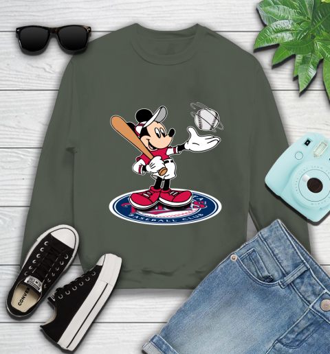 MLB Baseball Minnesota Twins Cheerful Mickey Disney Shirt Youth Sweatshirt 9