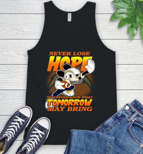 Los Angeles Chargers NFL Football Mickey Disney Never Lose Hope Tank Top