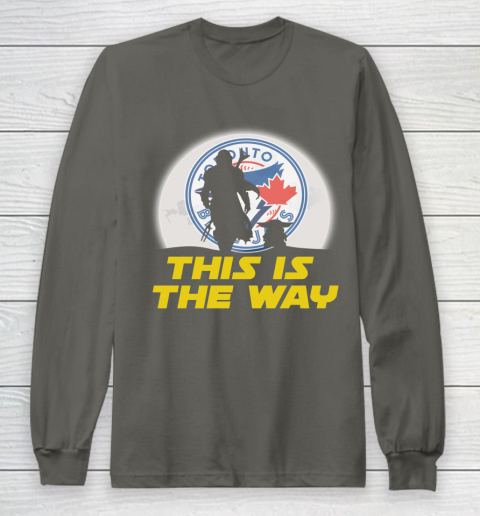 Toronto Blue Jays MLB Baseball Star Wars Yoda And Mandalorian This Is The Way Long Sleeve T-Shirt 5