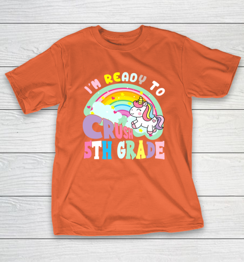 Back to school shirt ready to crush 5th grade unicorn T-Shirt 14