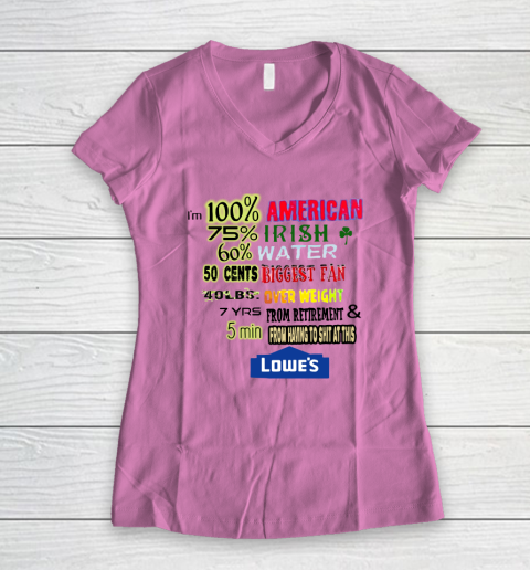 I'm 100 American 70 Irish Women's V-Neck T-Shirt 8