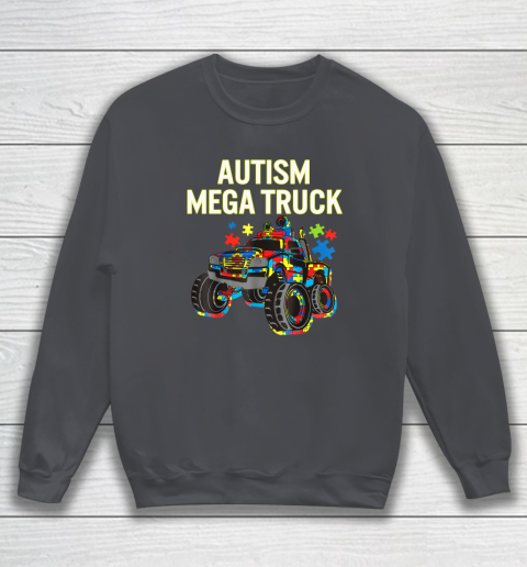 Autism Mega Truck Shirt Monster Truck Autism Awareness Sweatshirt 3