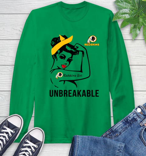 NFL Washington Redskins Girl Unbreakable Football Sports Long Sleeve T-Shirt 5