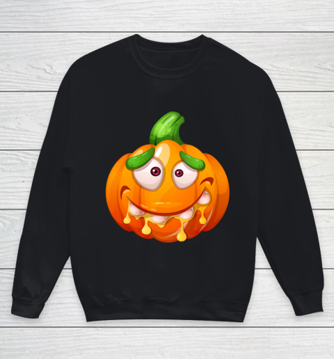 Crazy Funny Pumpkin Monster for Halloween Youth Sweatshirt