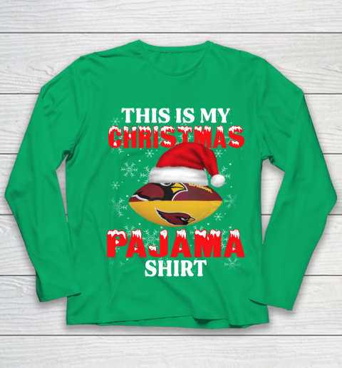 Arizona Cardinals This Is My Christmas Pajama Shirt NFL Youth Long Sleeve 4