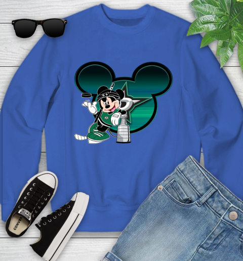 NHL Dallas Stars Stanley Cup Mickey Mouse Disney Hockey T Shirt Youth Sweatshirt 8