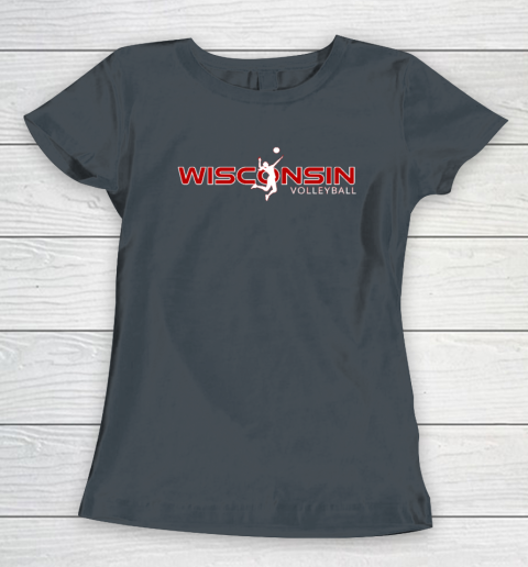 Wisconsin Volleyball Shirt WI Court Game The Badger State Souvenir Women's T-Shirt 3