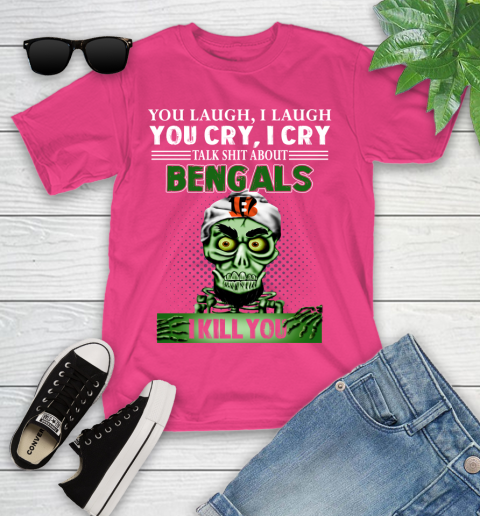 NFL Talk Shit About Cincinnati Bengals I Kill You Achmed The Dead Terrorist Jeffrey Dunham Football Youth T-Shirt 11