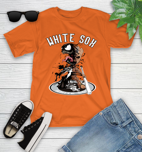 MLB Chicago White Sox Baseball Venom Groot Guardians Of The Galaxy Youth T-Shirt 7