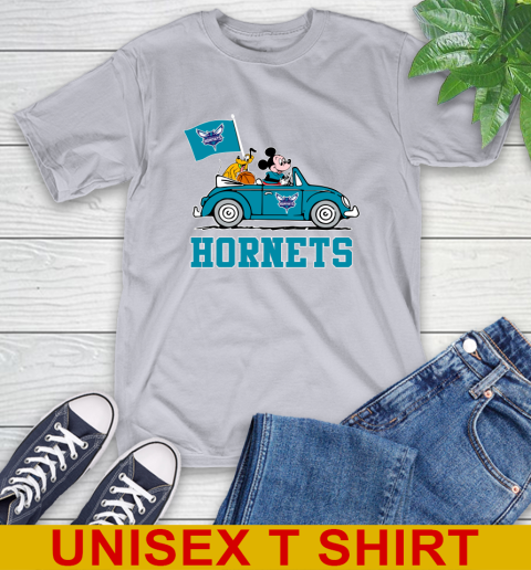 NBA Basketball Charlotte Hornets Pluto Mickey Driving Disney Shirt T-Shirt 6