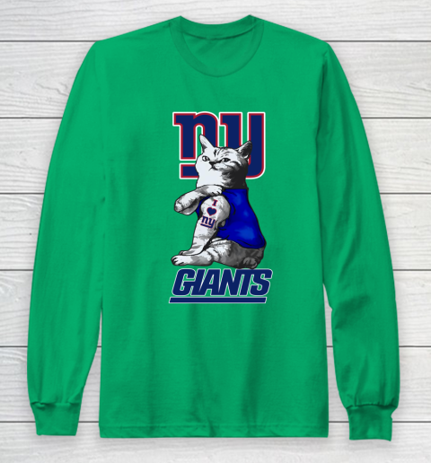 NFL Football My Cat Loves New York Giants Long Sleeve T-Shirt 4