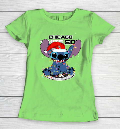 Chicago White Sox MLB noel stitch Baseball Christmas Women's T-Shirt 5