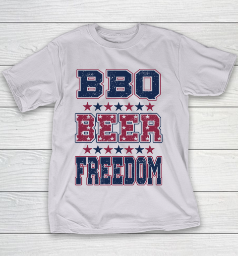 BBQ Beer Freedom Youth T-Shirt 4