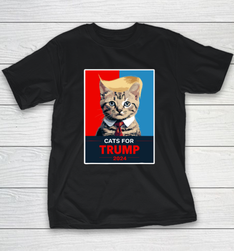 Cats For Trump 2024 Election Youth T-Shirt