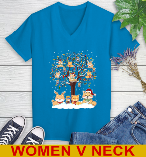 Shiba inu dog pet lover light christmas tree shirt 79
