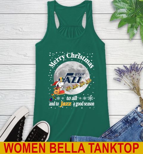 Utah Jazz Merry Christmas To All And To Jazz A Good Season NBA Basketball Sports Racerback Tank 5