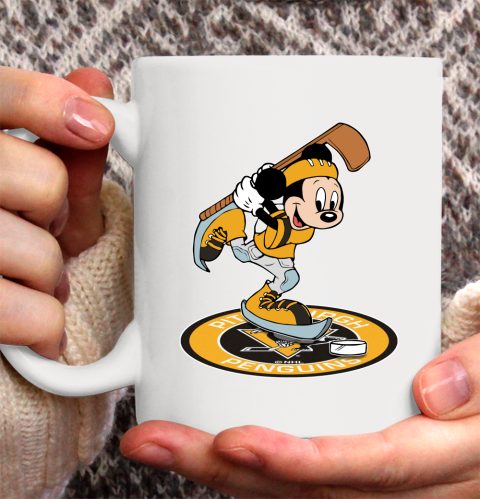 NHL Hockey Pittsburgh Penguins Cheerful Mickey Disney Shirt Ceramic Mug 15oz 2