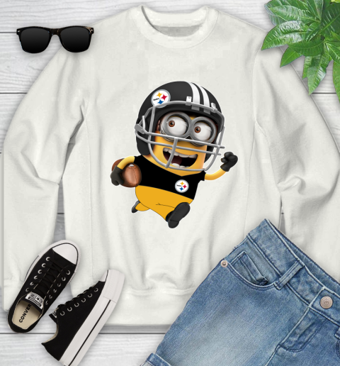 NFL Pittsburgh Steelers Minions Disney Football Sports Youth Sweatshirt