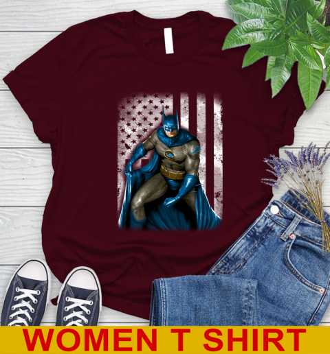 Detroit Lions NFL Football Batman DC American Flag Shirt Women's T-Shirt 6