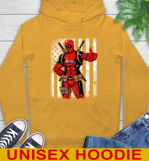 NFL Football Denver Broncos Deadpool American Flag Shirt Hoodie 2