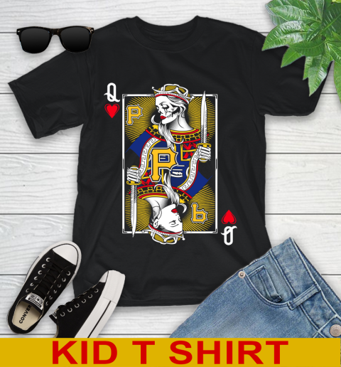 MLB Baseball Pittsburgh Pirates The Queen Of Hearts Card Shirt Youth T-Shirt