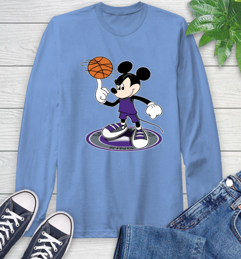 NBA Basketball Sacramento Kings Cheerful Mickey Disney Shirt Long Sleeve T-Shirt 12
