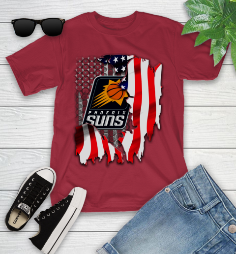 Phoenix Suns NBA Basketball American Flag Youth T-Shirt 14