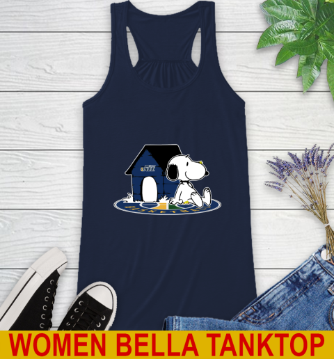 NBA Basketball Utah Jazz Snoopy The Peanuts Movie Shirt Racerback Tank 11