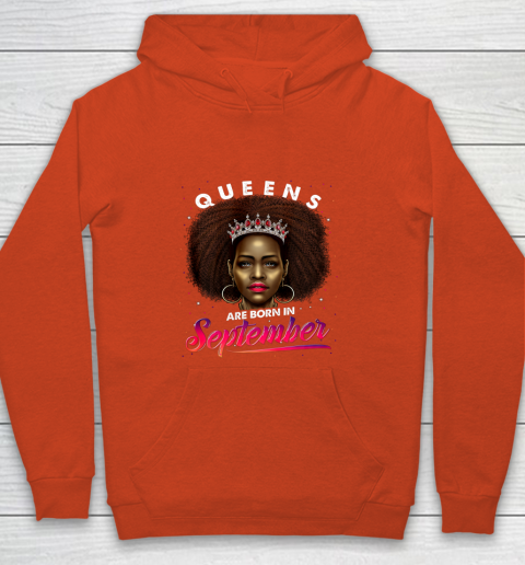 Queens Born September Shirt Black Girl Virgo Libra Birthday Youth Hoodie 3