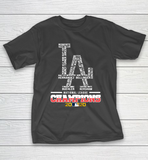 Los Angeles Dodgers Logo National League Champions 2020 T-Shirt