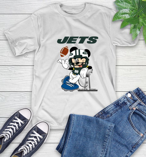 NFL New York Jets Mickey Mouse Disney Super Bowl Football T Shirt T-Shirt
