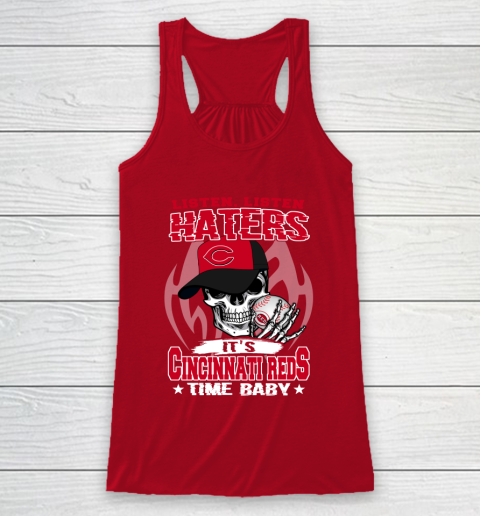 Listen Haters It is REDS Time Baby MLB Racerback Tank 4