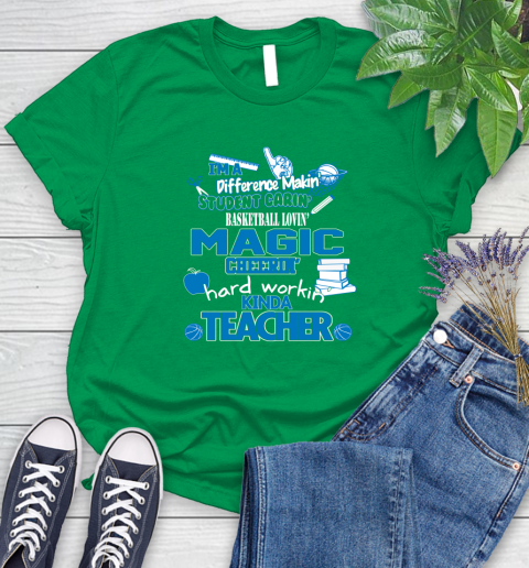 Orlando Magic NBA I'm A Difference Making Student Caring Basketball Loving Kinda Teacher Women's T-Shirt 9