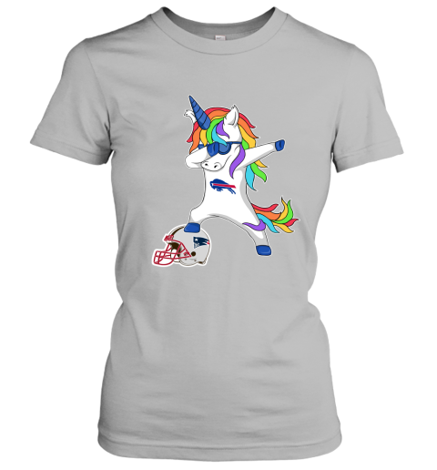Football Dabbing Unicorn Steps On Helmet Buffalo Bills Women's T-Shirt