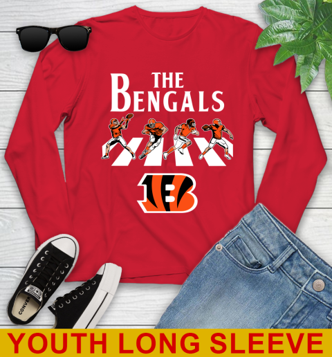 NFL Football Cincinnati Bengals The Beatles Rock Band Shirt Youth Long Sleeve 11