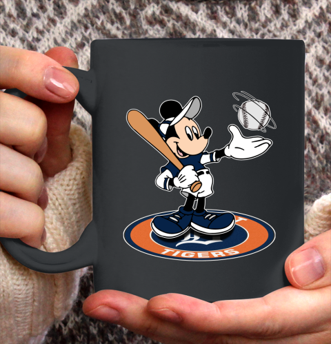 MLB Baseball Detroit Tigers Cheerful Mickey Disney Shirt Ceramic Mug 15oz