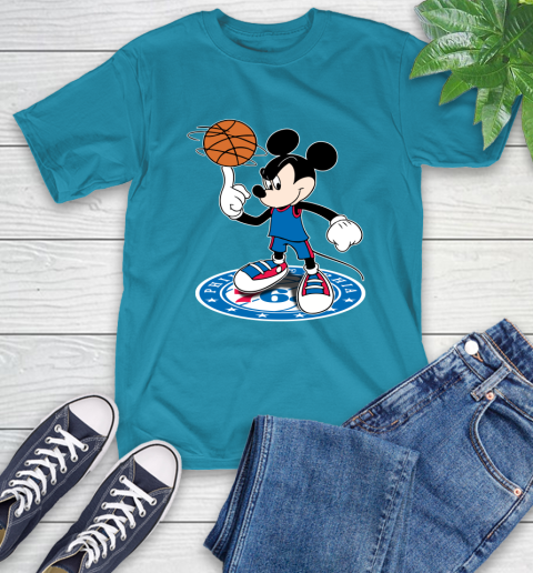 NBA Basketball Philadelphia 76ers Cheerful Mickey Disney Shirt T-Shirt 9