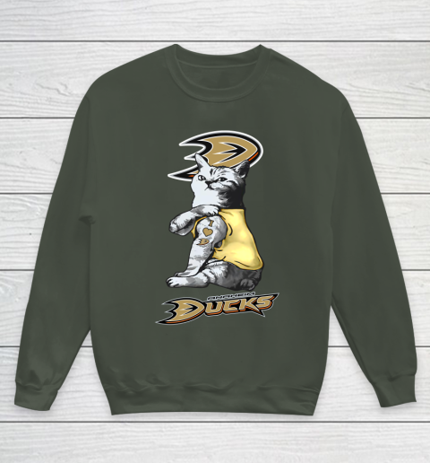 NHL My Cat Loves Anaheim Ducks Hockey Youth Sweatshirt 8