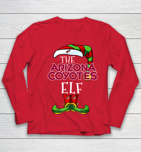 Arizona Coyotes Christmas ELF Funny NHL Youth Long Sleeve 8