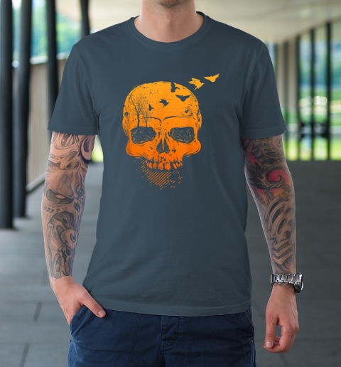 Halloween Skull Decor Vintage Gothic Costume T-Shirt 4