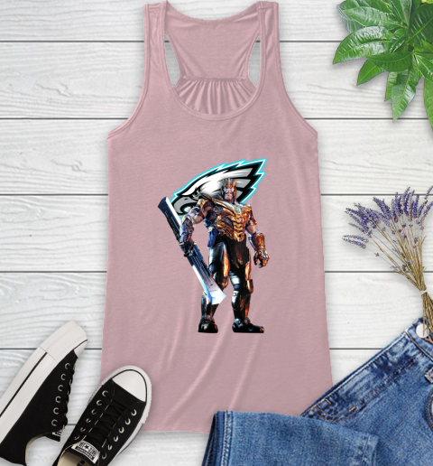 NFL Thanos Gauntlet Avengers Endgame Football Philadelphia Eagles Racerback Tank 11
