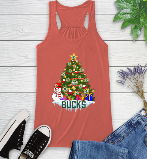 Milwaukee Bucks Merry Christmas NBA Basketball Sports Racerback Tank 4