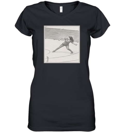 Kelsey Plum Throwing Premium Women's V-Neck T-Shirt