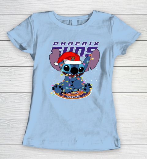 Phoenix Suns NBA noel stitch Basketball Christmas Women's T-Shirt 4