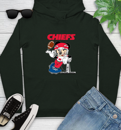 NFL Kansas city chiefs Mickey Mouse Disney Super Bowl Football T Shirt Youth Hoodie 13