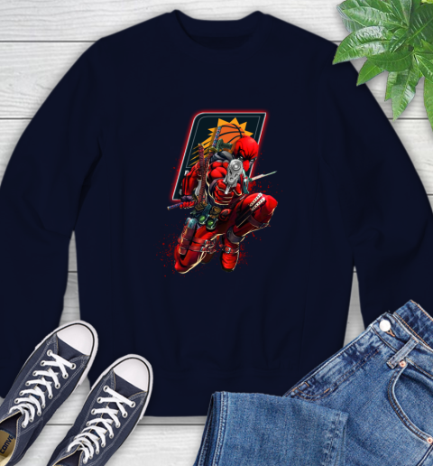 NBA Deadpool Marvel Comics Sports Basketball Phoenix Suns Sweatshirt 3
