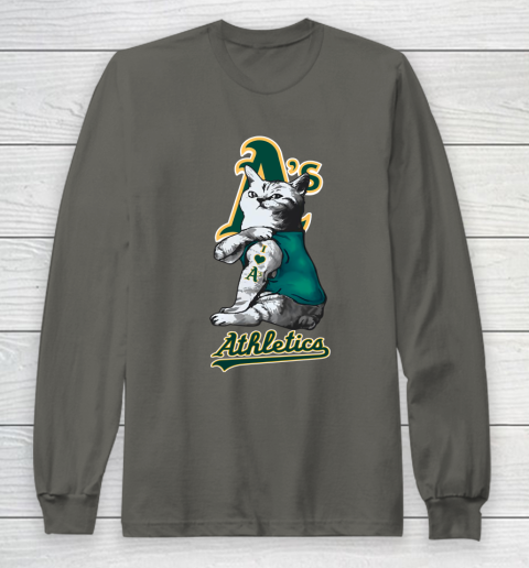 MLB Baseball My Cat Loves Oakland Athletics Long Sleeve T-Shirt 5