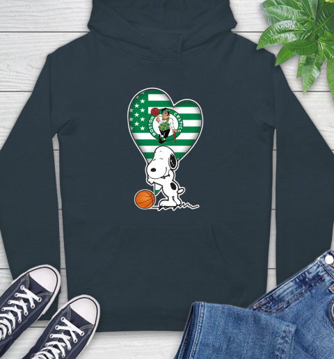 Boston Celtics NBA Basketball The Peanuts Movie Adorable Snoopy Hoodie 7